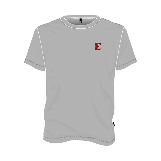 Image sur T-shirt manches courtes - Éducation physique (Gris)